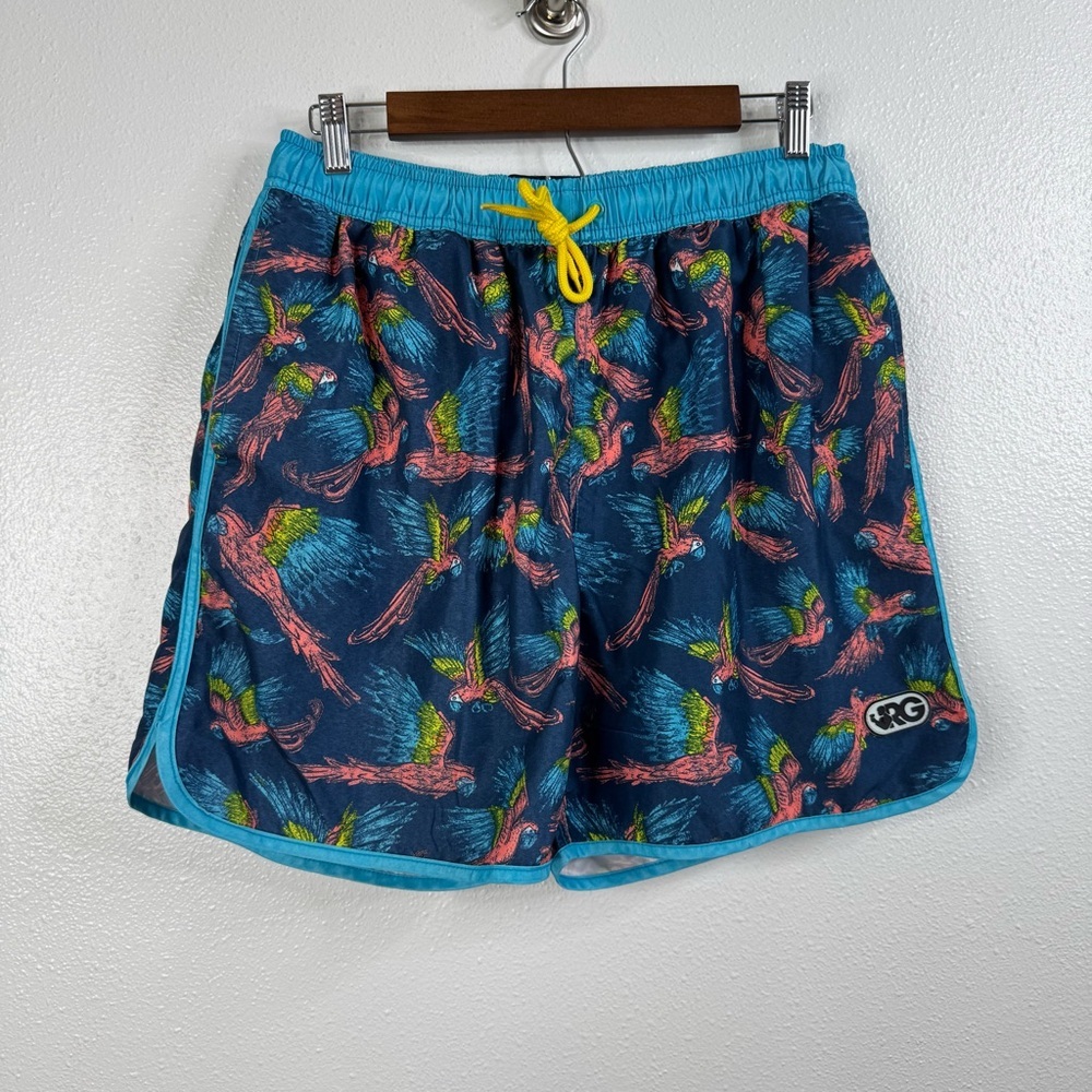 Rowdy Gentleman Parrot‎ Swim Trunks Size Medium